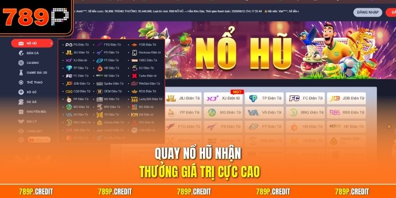 Quay nổ hũ nhận thưởng giá trị cực cao